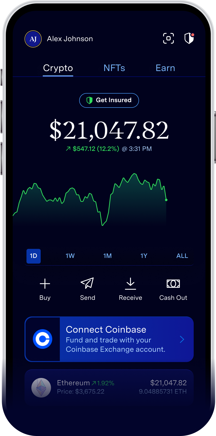 Connect your Kresus Wallet with Coinbase