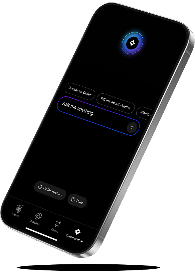 Mobile phone app showing Kresus Command AI interface