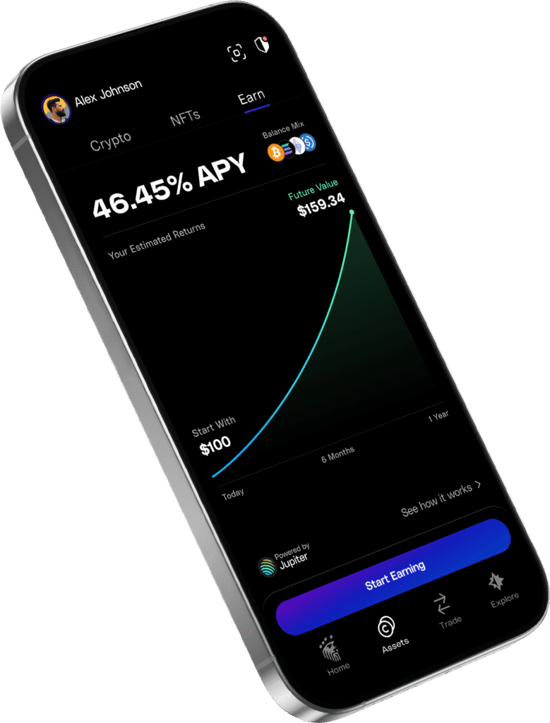Kresus App earn screen.